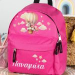 Σχολική Τσάντα Πλάτης Νηπιαγωγείου σε Φούξια Χρώμα, Αστέρια