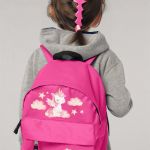 Σχολική Τσάντα Πλάτης Νηπιαγωγείου σε Φούξια Χρώμα, Σύννεφα