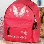 Σχολική Τσάντα Πλάτης Νηπιαγωγείου σε Κόκκινο Χρώμα, Butterfly
