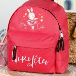 Σχολική Τσάντα Πλάτης Νηπιαγωγείου σε Κόκκινο Χρώμα, Rabbit