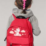 Σχολική Τσάντα Πλάτης Νηπιαγωγείου σε Κόκκινο Χρώμα, Σύννεφα
