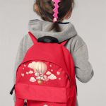 Σχολική Τσάντα Πλάτης Νηπιαγωγείου σε Κόκκινο Χρώμα, Αστέρια