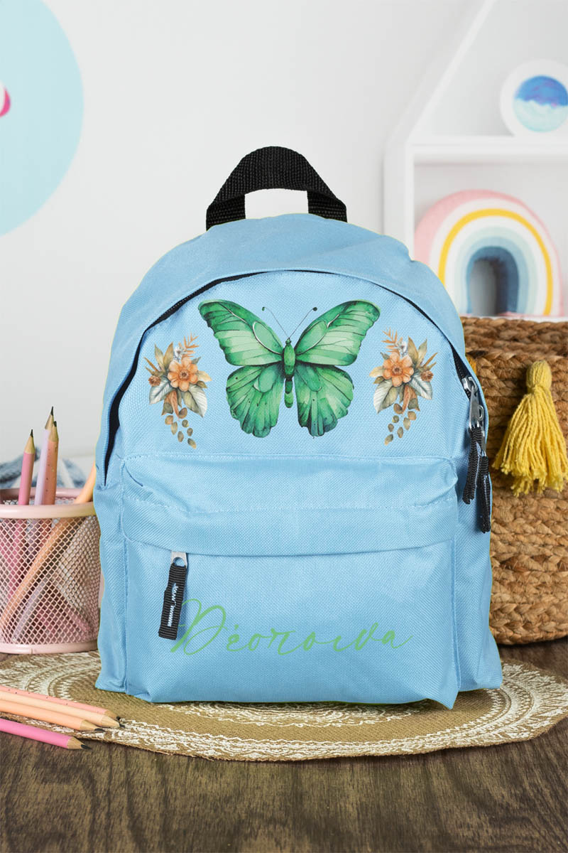 Σχολική Τσάντα Πλάτης Νηπιαγωγείου σε Γαλάζιο Χρώμα, Κήπος