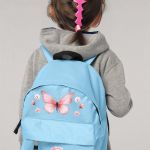 Σχολική Τσάντα Πλάτης Νηπιαγωγείου σε Γαλάζιο Χρώμα, Flowers