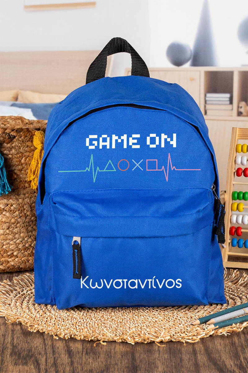 Σχολική Τσάντα Πλάτης Νηπιαγωγείου σε Μπλε Χρώμα, Play