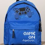 Σχολική Τσάντα Πλάτης Νηπιαγωγείου σε Μπλε Χρώμα, Game On