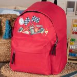 Σχολική Τσάντα Πλάτης Νηπιαγωγείου σε Κόκκινο Χρώμα, Racer