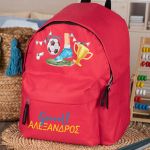 Σχολική Τσάντα Πλάτης Νηπιαγωγείου σε Κόκκινο Χρώμα, Champions