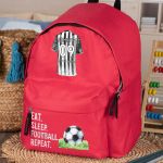 Σχολική Τσάντα Πλάτης Νηπιαγωγείου σε Κόκκινο Χρώμα, Black