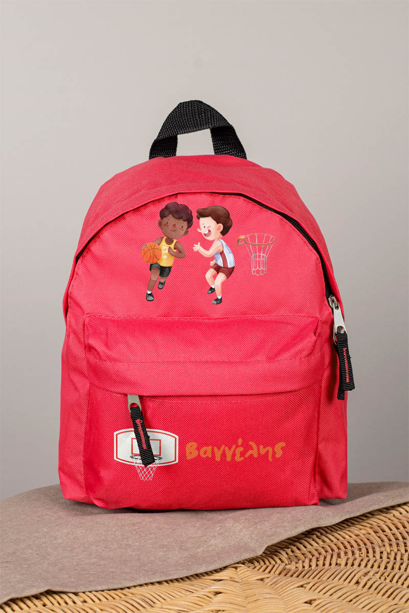 Σχολική Τσάντα Πλάτης Νηπιαγωγείου σε Κόκκινο Χρώμα, Shots