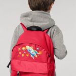 Σχολική Τσάντα Πλάτης Νηπιαγωγείου σε Κόκκινο Χρώμα, Πύραυλος