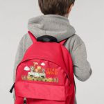 Σχολική Τσάντα Πλάτης Νηπιαγωγείου σε Κόκκινο Χρώμα, Safari