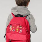 Σχολική Τσάντα Πλάτης Νηπιαγωγείου σε Κόκκινο Χρώμα, Goal