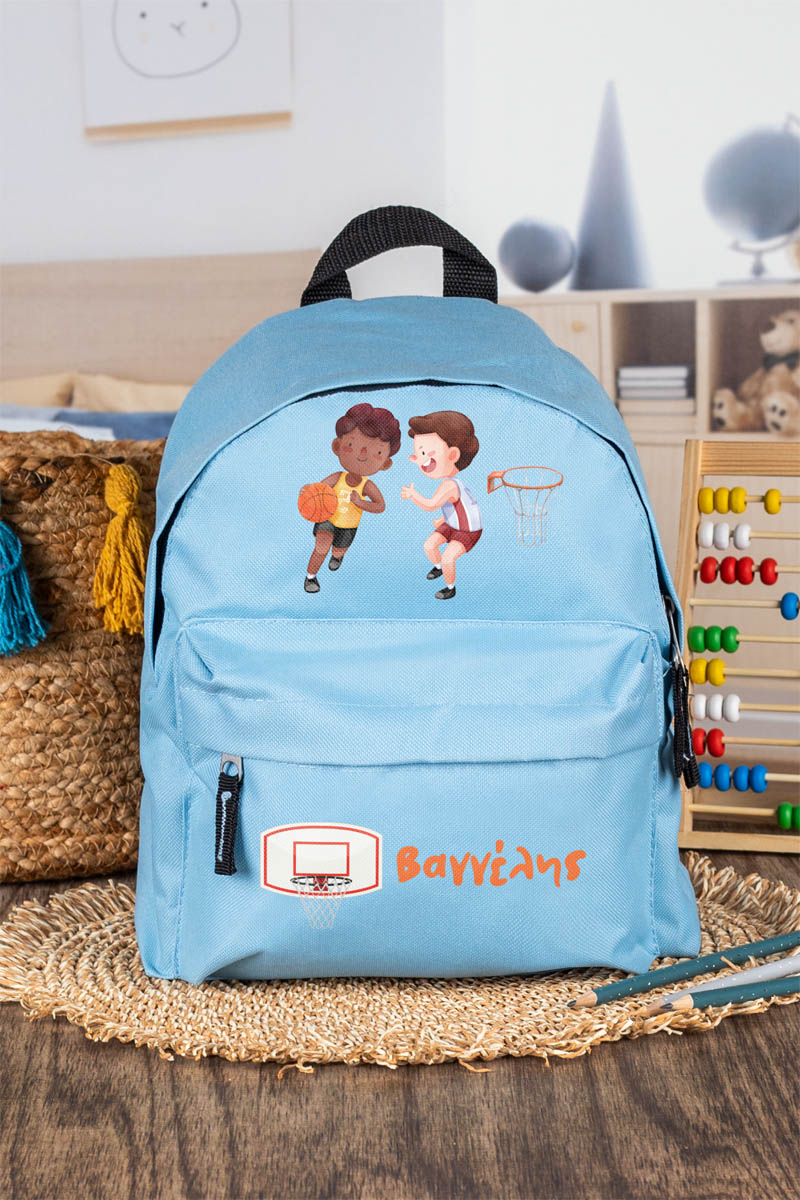 Σχολική Τσάντα Πλάτης Νηπιαγωγείου σε Γαλάζιο Χρώμα, Shots