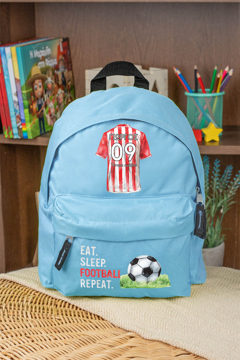 Σχολική Τσάντα Πλάτης Νηπιαγωγείου σε Γαλάζιο Χρώμα, Red