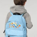 Σχολική Τσάντα Πλάτης Νηπιαγωγείου σε Γαλάζιο Χρώμα, Πύραυλος