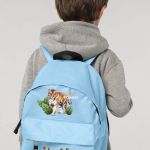 Σχολική Τσάντα Πλάτης Νηπιαγωγείου σε Γαλάζιο Χρώμα, Tiger
