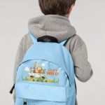 Σχολική Τσάντα Πλάτης Νηπιαγωγείου σε Γαλάζιο Χρώμα, Safari