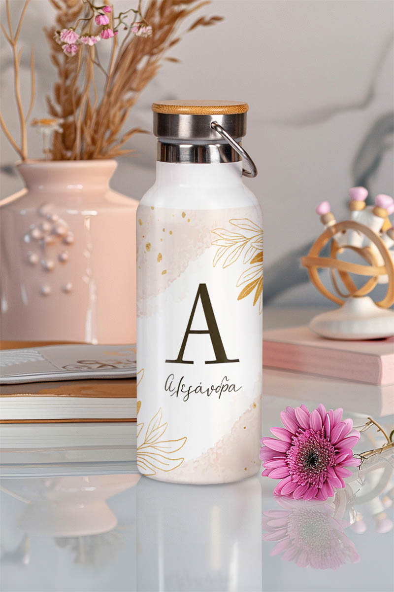 Μπουκάλι Θερμός, Ανοξείδωτo με Προσωποποίηση, Love Laugh