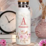 Μπουκάλι Θερμός, Ανοξείδωτo με Προσωποποίηση, Wild Roses