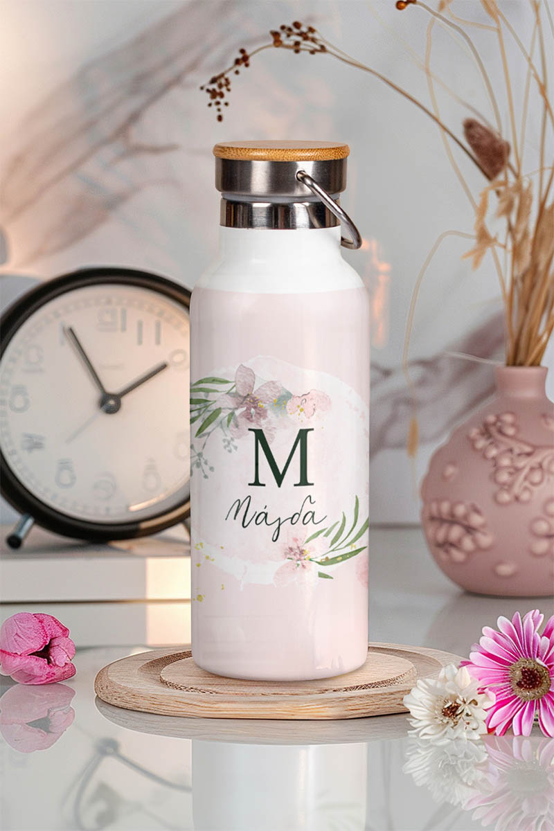 Μπουκάλι Θερμός, Ανοξείδωτo με Προσωποποίηση, Floral Joy