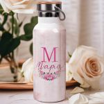 Μπουκάλι Θερμός, Ανοξείδωτo με Προσωποποίηση, Purple Rose