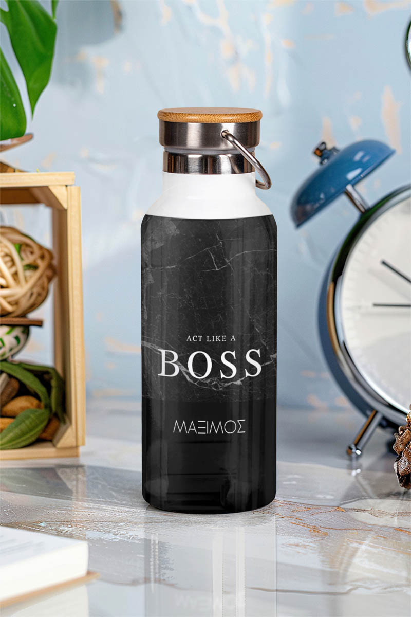 Μπουκάλι Θερμός, Ανοξείδωτo με Προσωποποίηση, Like A Boss