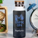 Μπουκάλι Θερμός, Ανοξείδωτo με Προσωποποίηση, Gamer