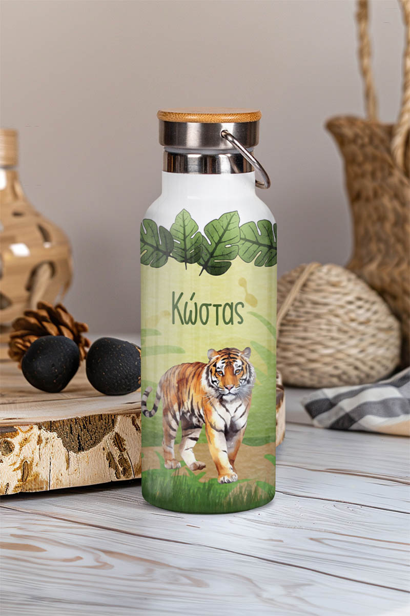 Μπουκάλι Θερμός, Ανοξείδωτo με Προσωποποίηση, Roar Tiger