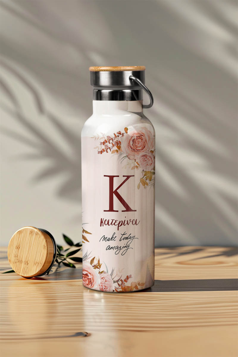 Μπουκάλι Θερμός, Ανοξείδωτo με Προσωποποίηση, Amaze Today