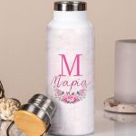 Μπουκάλι Θερμός, Ανοξείδωτo με Προσωποποίηση, Purple Rose