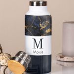 Μπουκάλι Θερμός, Ανοξείδωτo με Προσωποποίηση, Blue Gold