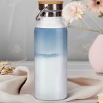 Μπουκάλι Θερμός, Ανοξείδωτo με Προσωποποίηση, Blossom Blue