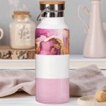 Μπουκάλι Θερμός, Ανοξείδωτo με Προσωποποίηση, Pink Pattern