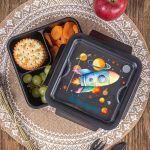 Δοχείο Φαγητού με Χώρισμα & το Όνομα του Παιδιού, Rocket Star