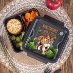 Δοχείο Φαγητού με Χώρισμα & το Όνομα του Παιδιού, Tiger Roar