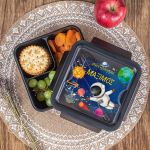 Δοχείο Φαγητού με Χώρισμα & το Όνομα του Παιδιού, Space Fly