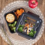 Δοχείο Φαγητού με Χώρισμα & το Όνομα του Παιδιού, Tiger Roar