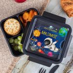 Δοχείο Φαγητού με Χώρισμα & το Όνομα του Παιδιού, Space Fly