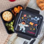 Δοχείο Φαγητού με Χώρισμα & το Όνομα του Παιδιού, Space Flag