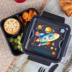 Δοχείο Φαγητού με Χώρισμα & το Όνομα του Παιδιού, Rocket Star