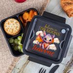 Δοχείο Φαγητού με Χώρισμα & το Όνομα του Παιδιού, Dragon Sky