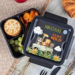 Δοχείο Φαγητού με Χώρισμα & το Όνομα του Παιδιού, Stay Wild