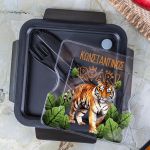 Δοχείο Φαγητού με Χώρισμα & το Όνομα του Παιδιού, Tiger Roar
