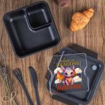 Δοχείο Φαγητού με Χώρισμα & το Όνομα του Παιδιού, Dragon Sky