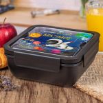 Δοχείο Φαγητού με Χώρισμα & το Όνομα του Παιδιού, Space Fly