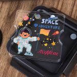 Δοχείο Φαγητού με Χώρισμα & το Όνομα του Παιδιού, Space Flag