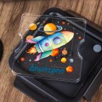 Δοχείο Φαγητού με Χώρισμα & το Όνομα του Παιδιού, Rocket Star