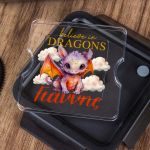 Δοχείο Φαγητού με Χώρισμα & το Όνομα του Παιδιού, Dragon Sky