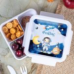 Δοχείο Φαγητού με Χώρισμα & το Όνομα του Παιδιού, Space Out